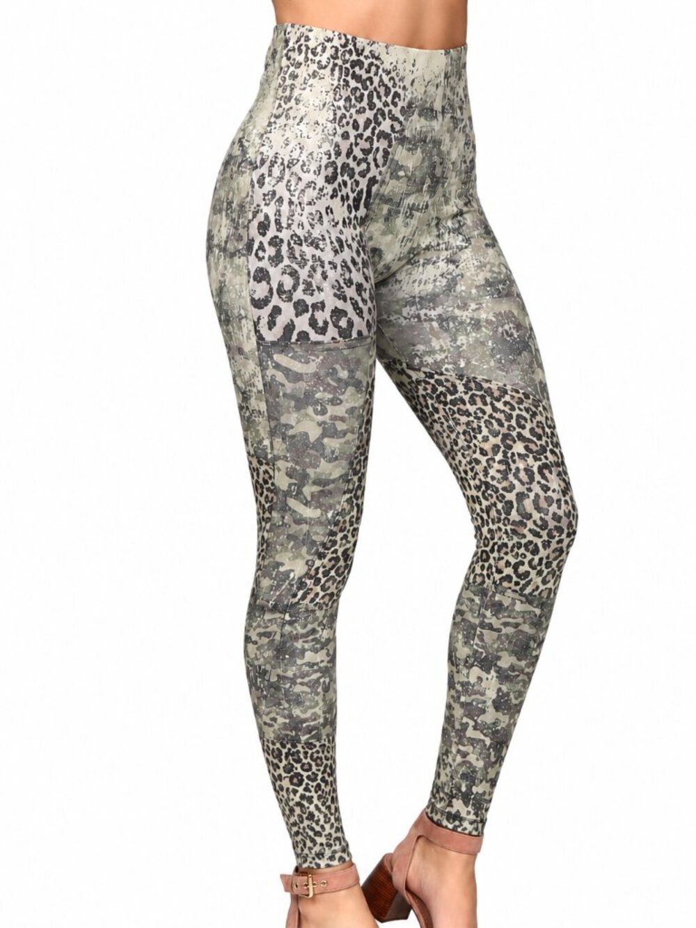 M. Rena Camo Cheetah Print Leggings